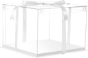 12X12X7inch Clear cake Boxes,Cake Carrier,Disposable Cake Containers, Large Cake box with Ribbon, Ideal for Large 10and 12Inch Cake carry,transparent cake box for birthday Party wedding -White