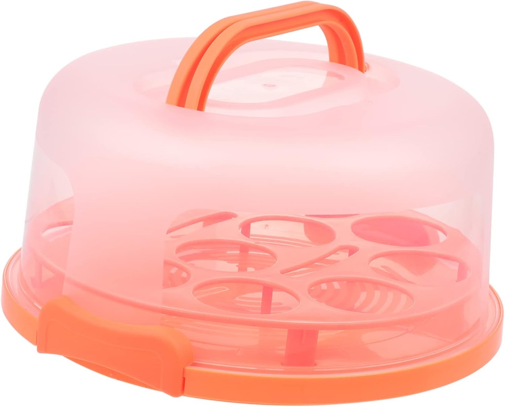 Portable Cake Box with Tray Thickened Locking Design Fresh Keeping Carrier for Birthday Parties Outdoor Banquets Reusable Food Grade Container for Cupcakes Desserts