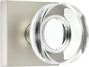 coolnews Crystal Glass Door Knobs Interior, Passage Door Knobs for Hall Closet, Satin Nickel