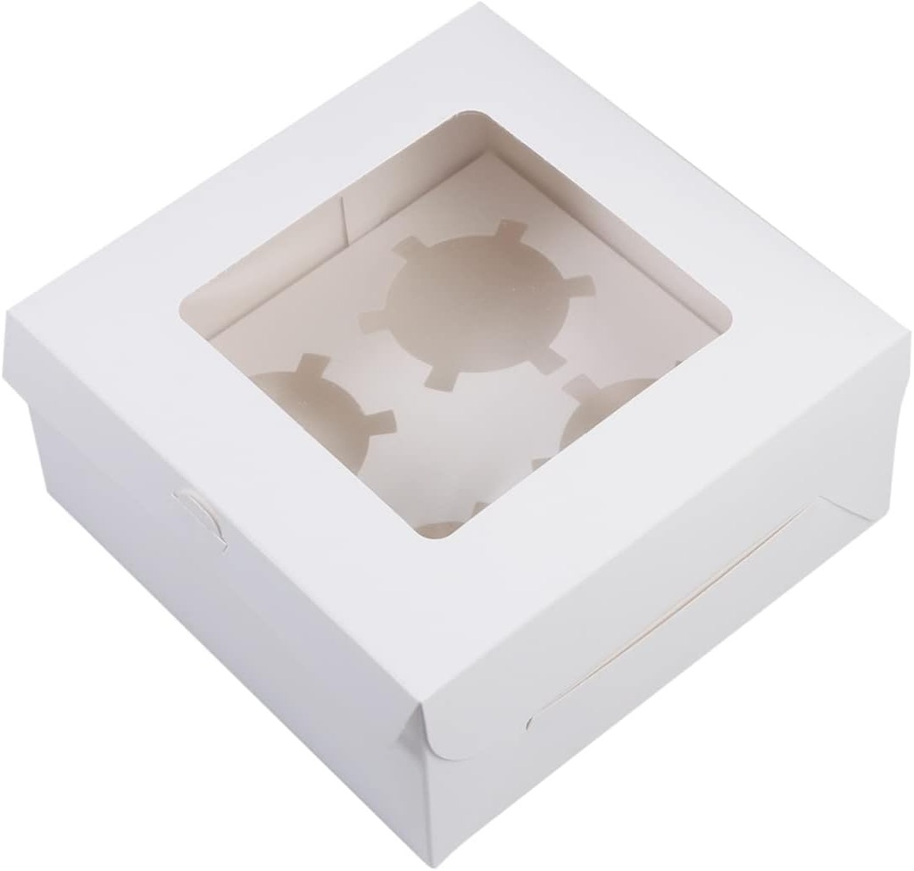 12pcs White Cupcake Boxes Inserts for Cake Packaging and Dessert Storage for Weddings Birthdays and Celebrations