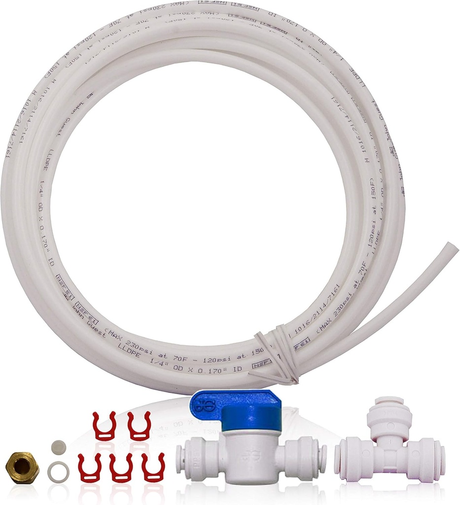 APEC Water Systems ICEMAKER-KIT-RO-1-4 Ice Maker Kit for Reverse Osmosis Systems, Refrigerator & Water Filters