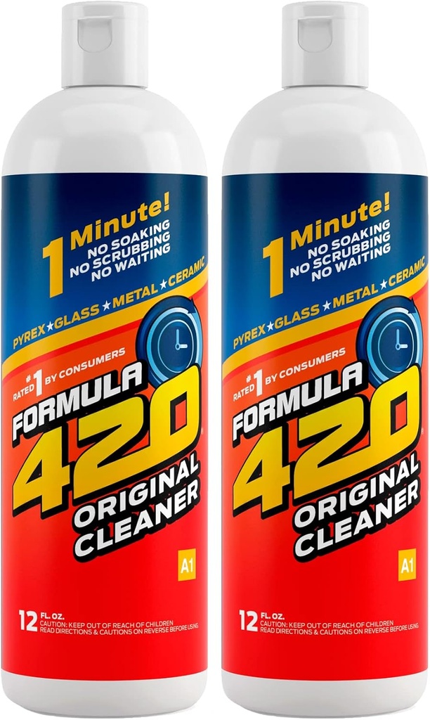 Formula 420 Cleaner - Glass, Metal and Ceramic - 12 Oz. Bottles. 2 Pack