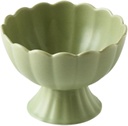 Dessert Bowl Ceramic Cup Lightweight Creative Portable Dinner Parties Trifle Bowl Goblet for Candy Cake Beverage Fruit Juice, green