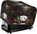 4 Slice Toaster Cover with Two Pockets for Storing knife Super Soft Appliance Cover Poker Tournament Dust Cover for Kitchen Small Oven Cover Kitchen Bread Machine Protector Cover