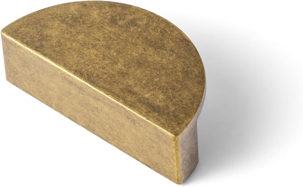 Goo-Ki Antique Brass Zinc Alloy Cabinet Drawer Pull - 2.5''(64mm) Hole Center Striped Decorations Cabinet Handle Hardware for Bedroom, Kitchen, 6 Pack 9581-A