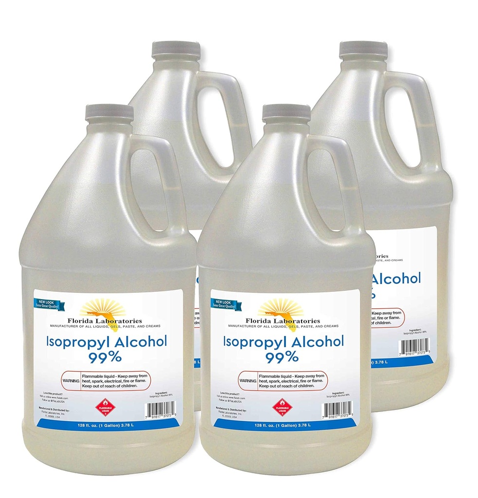 Isopropyl Alcohol Grade 99% Anhydrous - 4 Gallon