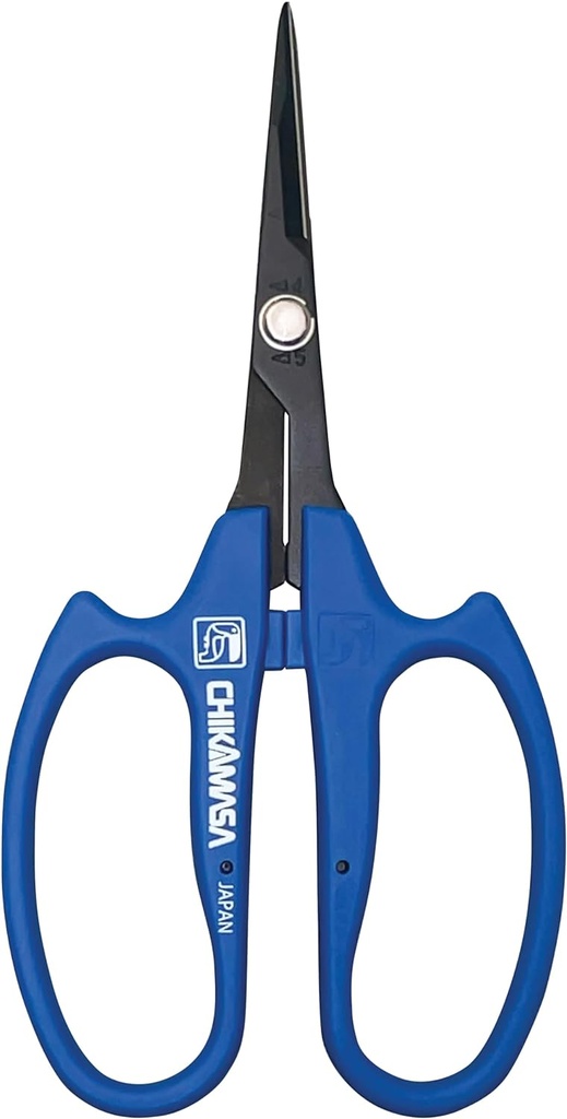 CHIKAMASA B-600SUFB, The Precise Specialty Trimming Scissors, Stainless Steel w/Fluorine Coating, for trimming plants and grapes, excellent for narrow stem-thinning inside closed and tangled spaces.