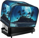 Oven Cover Kitchen Bread Machine Protector,2 Slice Toaster Cover For Home,Kitchen Small Appliance-Hawaiian Beach Pirate Moon