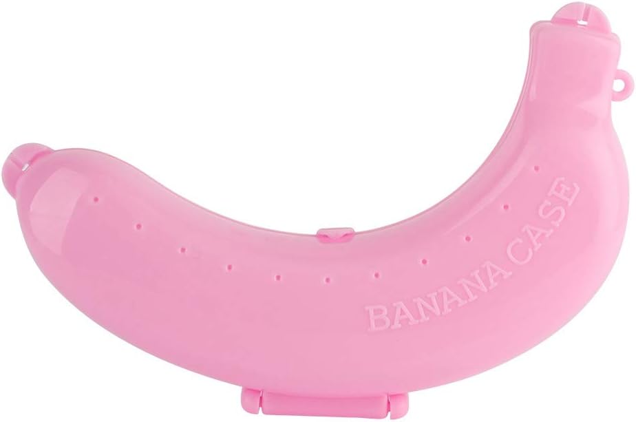 Banana Keeper, Outdoor Travel Case Banana Protector Cute Carrier Storage Box Plastic Banana Protector Box Banana Case for Lunch Box Storage Covers for Fruits Freshness ()