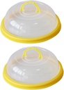 IMIKEYA 2pcs Microwave Splatter Cover Grease Splatter Guard Bowls Lids Containers Lids