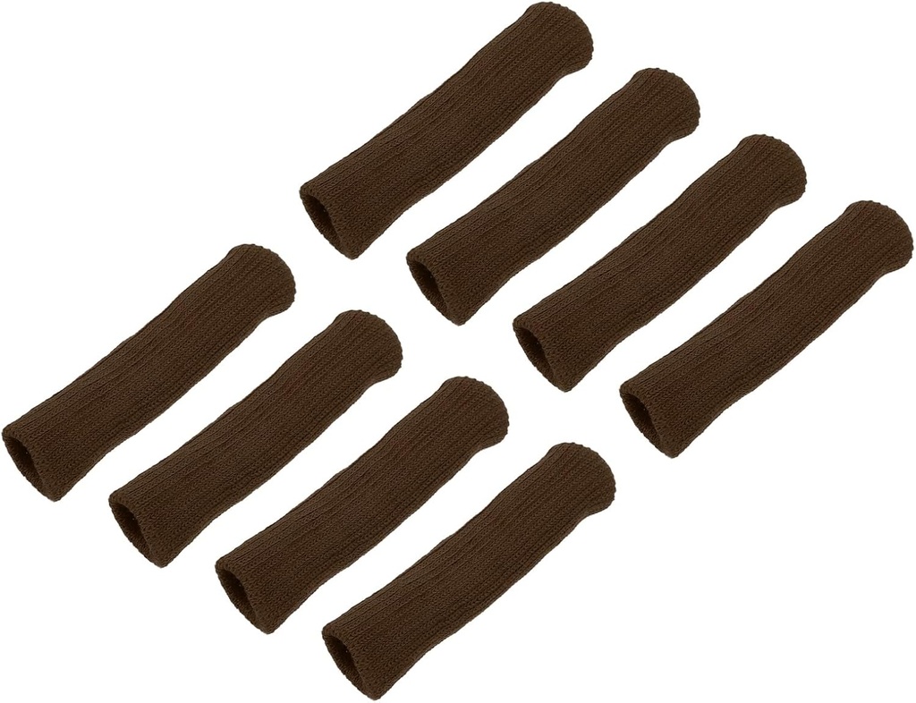 PATIKIL Knitted Door Handle Cover, 8 Pcs Antifreeze Anti-Scald Door Knob Protector Safety Cover Guard Sleeve for Summer and Winter Bedrooms Bathrooms Offices Furniture, Coffee