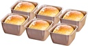 Square Cake Pan, Non-Stick Durable Bakeware Cake Pan High Temperature Resistance DIY Baking Small Bread Box Mold (Color : 6)