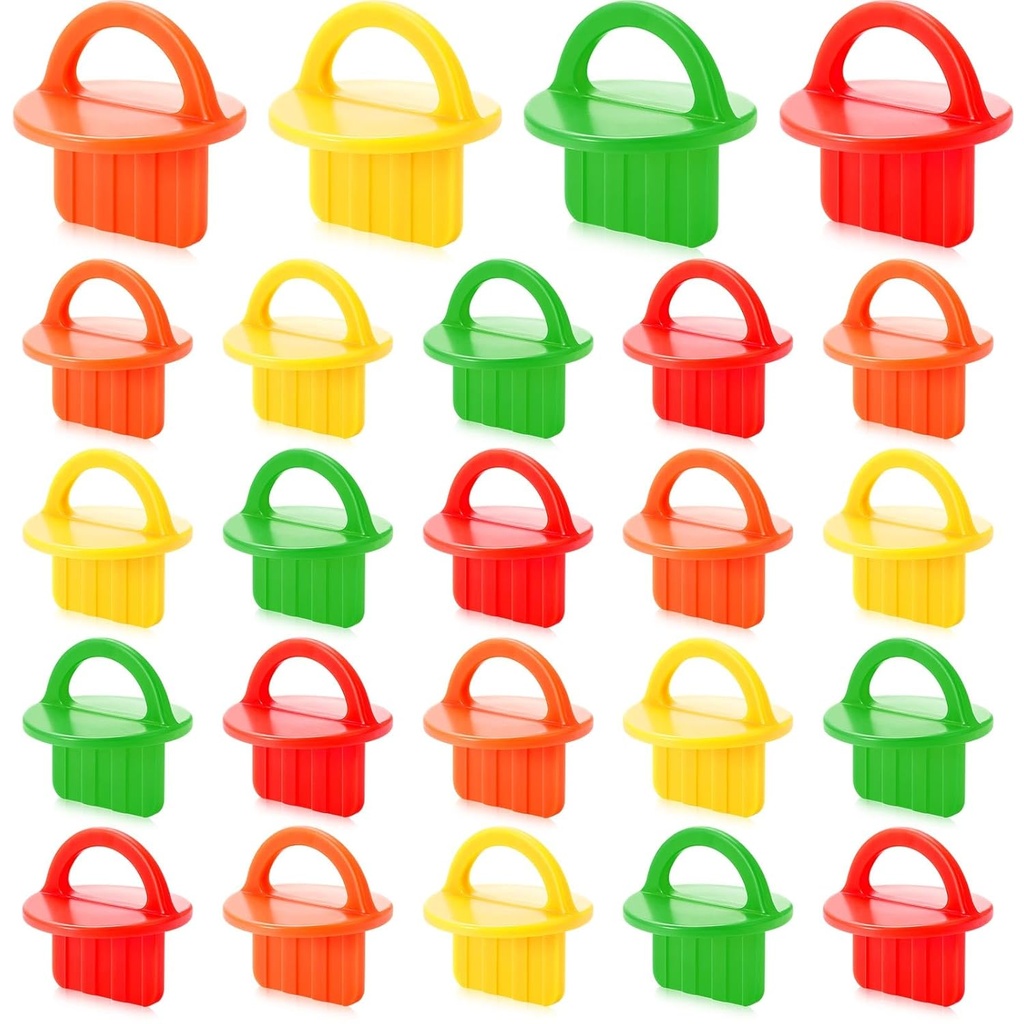 24 Pack 1/8'' 1/4'' 5/16'' 5/32'' Deck Spacers Bulk Deck Board Spacer Tool Gap Jig Rings Assorted Easy Pull Guide Tool for Pressure Treated Composite Decking Plank Lumber Hardwood PVC