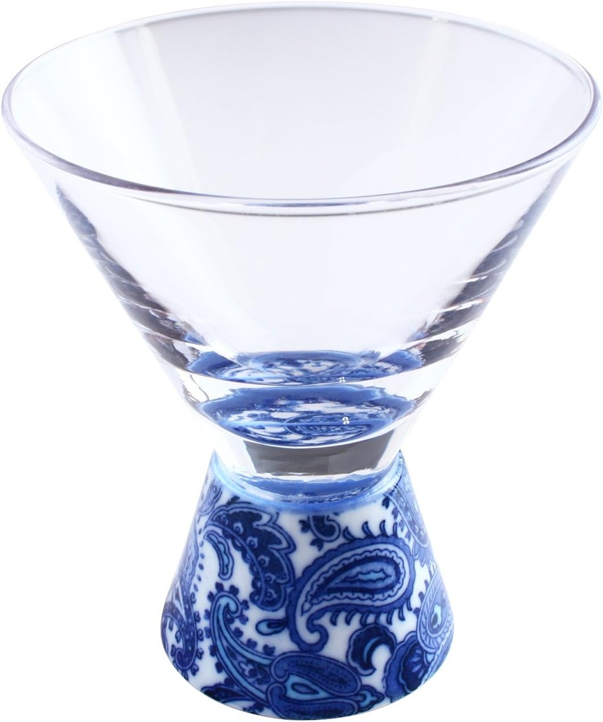 Arita Ware HT-19-8 SAKE GLASS Trapezoid Paisley Roman Glass