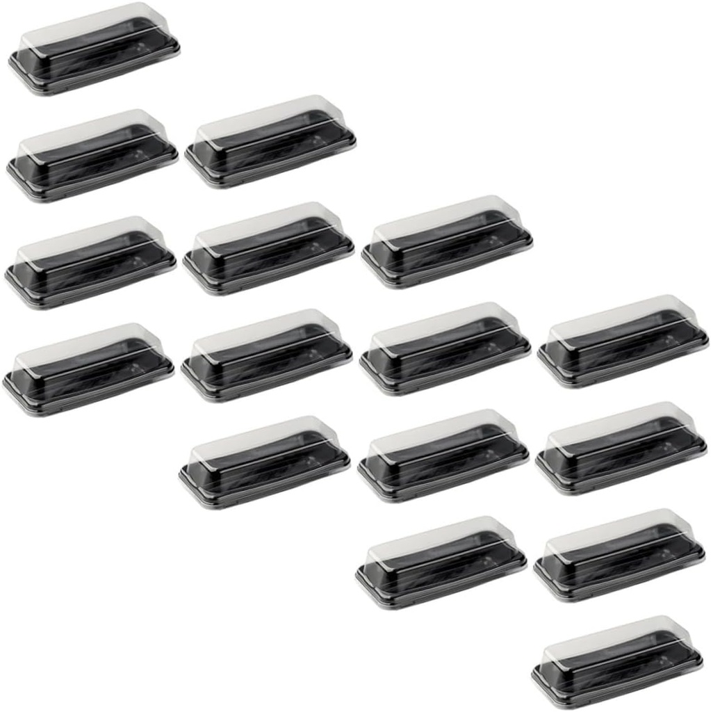 16pcs Transparent Cake Boxes for Bread and Dessert Storage Creative Cake Wrapping Cases Lids for Home and Bakery Use and Convenient