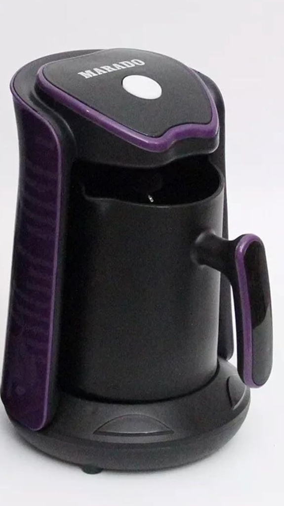MARADO Turkish Arabic Greek Coffee Pot Maker Electric Machine 110v US PLUG 100% BPA-free, 1-4 Cups Brewing Capacity with Cook Sense Technology, Anti - Overflow cooking (PURPLE)