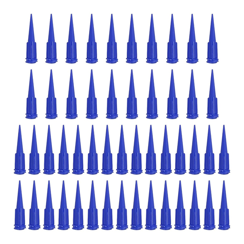 PATIKIL Blunt Tip Tapered Dispensing Needle 22G, 50 Pcs Plastic Tapered Pinhead Blunt End Liquid Dispenser Fill Needle for Refilling Liquid Inks Adhesives Glue, Blue