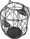 Coffee Pod Organizer, Metal Wire Storage Basket with Weighted Base, Iron Cage Type, Hold 30 Coffee Capsules for Kitchen Countertop, Portable Handle Design, No Rusting and Fading