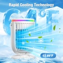 JYew Evaporative Mini Room Air Conditioners,Portable AC Unit Air Cooler with 4 in 1 Humidifier Fan Conditioner, AC Portable for Room Office,AI Portable Air Conditioners Fan with 120° Rotating Function