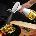 12oz Electric Olive Oil Dispenser Bottle for Kitchen One-Button Spray, Rechargeable- 2 modes Dispenser and Oil Sprayer for Cooking, Air Fryer, Salad (White)