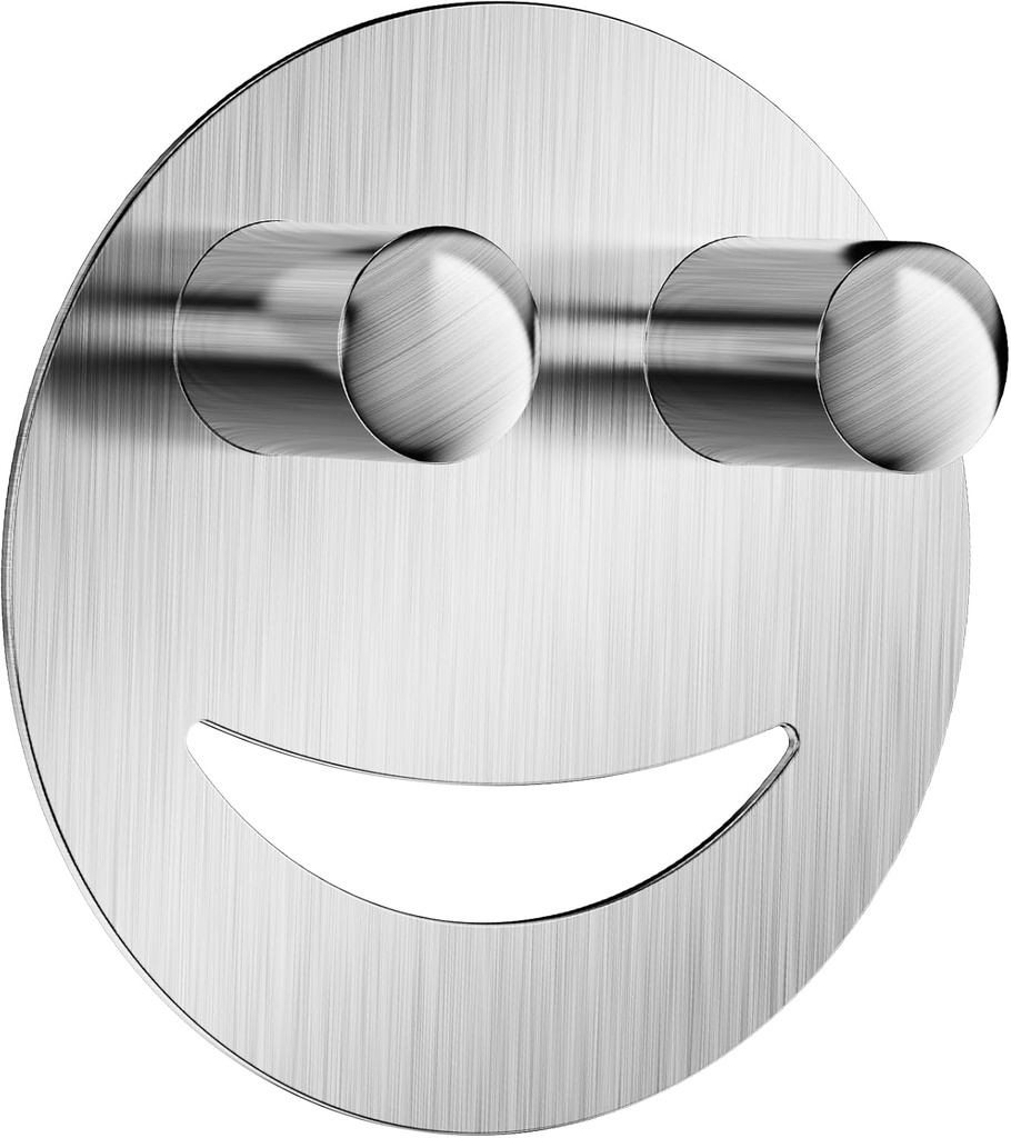 Stainless Steel Smiley Face Dish Sponge Holder, Silver Sink Caddy Organizer Storage with Suction Cup for Kitchen, Rv Apartment Kitchen Accessories Decor Scrubber