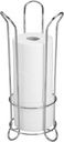 iDesign Classico Metal Toilet Tissue Roll Reserve Organizer for Bathroom, Compact Organizer, Holds 3 Rolls of Toilet Paper, Chrome