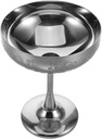 Stainless Steel Dessert Goblet Floral Pattern Footed Cup for Ice Cream Elegant Stemware for Home Party and Bar Use