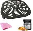 7QT Square Air Fryer Grill Plate for Gourmia GAF778 Air Fryer, Upgraded Nonstick Air Fryer Grill Pan Crisper Tray Plate Rack Shelf Insert Grate Grid for Gourmia 7QT Air Fryers, Dishwasher Safe