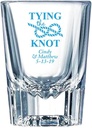Personalized Color Printed Barcraft Shot Glass - Tying the Knot - Blue - 12 pack