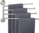 Alise Swing Out Towel Rack,Folding Hand Towel Bar 4 Bars Arm Towel Holder Towel Hanger for Bathroom Wall Mount,Space Saving Towel Rail,GK9003-LS SUS304 Stainless Steel Brushed Nickel