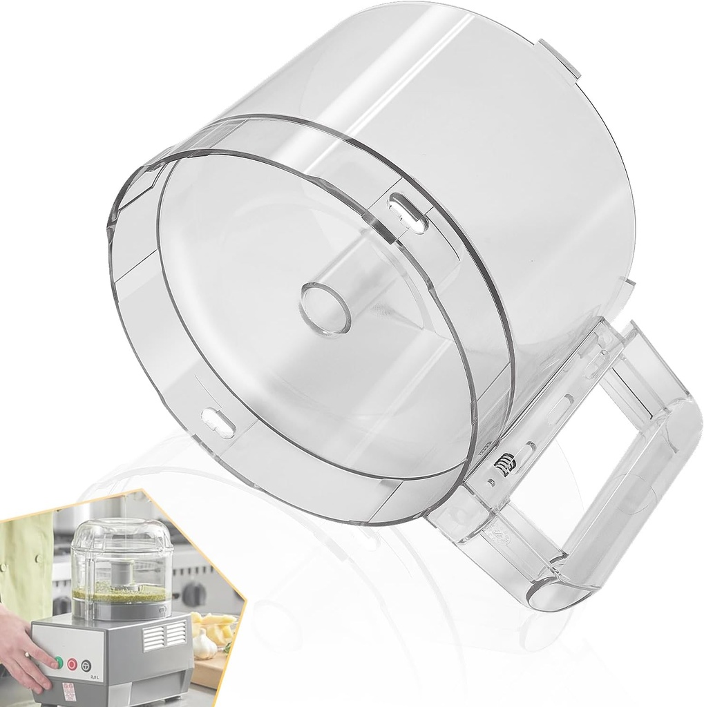 112203 Food Processor 3 Quart Clear Bowl Fit for Robot Coupe R2, Fits R2B series #1-4 and R2N series #1-3