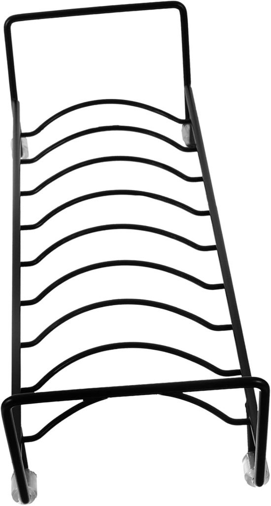 GLEAVI Multi-Functional Simple Draining Bowl and Plate Rack Black Iron Kitchen Storage Holder for Saucer Dish and Bowl Organization