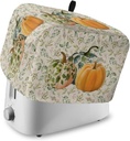 Thanksgiving 2 Slice Toaster Cover, Fall Bread Machine Cover Pumpkin Green Eucalyptus Leaves Kitchen Appliance Dust Cover with Top Handle Fingerprint Protection Lightweight Kitchen Toaster Cover