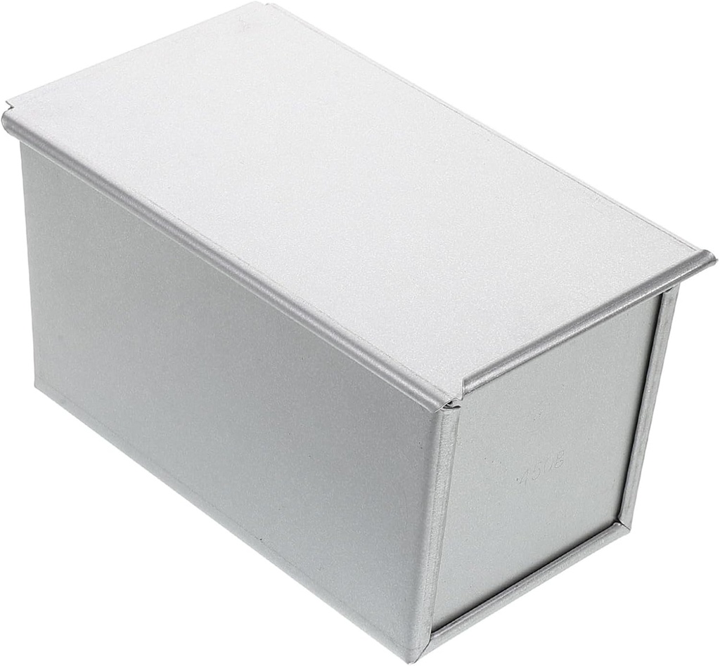 Rectangular Loaf Pan with Lid Nonstick Aluminum Bread Tin Portable Baking Box for Square Loaves Easy-clean Bread Storage Container for Homemade Toast