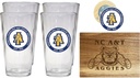 R and R Imports North Carolina A&T State Aggies Officially Licensed Kitchen Pack - Wood Cutting Board, 4 Pint Glasses & Magnetic Bottle Opener