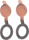 Gadpiparty 2pcs Copper Peephole Cover for Doors Easy Installation Security Door Viewer Privacy Cat Eye Lens for Use