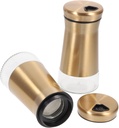 2Pcs Salt Shakers Glass Spice Storage Bottles for Kitchen Condiment Holder Reusable Pepper Dispenser for Household and Restaurant Use