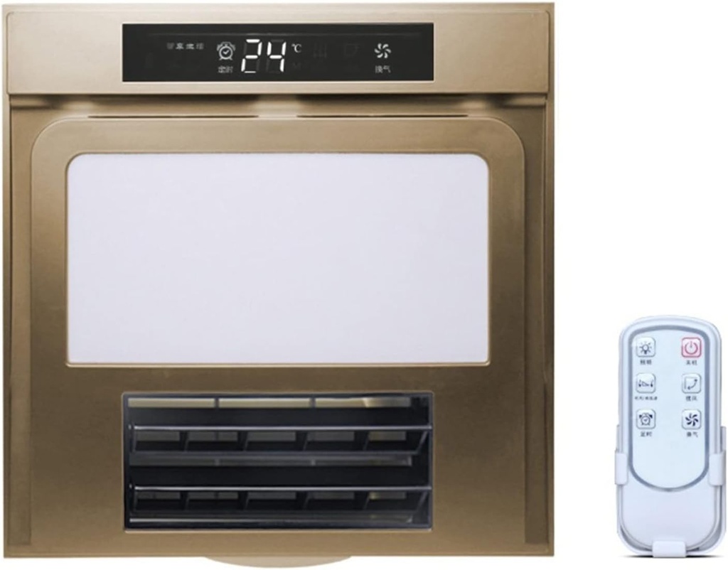 ventilation fan Multifunctional Integrated Ceiling Ventilation Fan, 3-in-1 Blower Ventilation Lighting Combo, Kitchen Bathroom Adjustable Speed Ventilation Fan ventilat,One Color-Gold,One Color-Gold