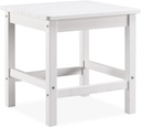Psilvam Oversized Outdoor Side Table, 19.68" Poly Lumber Adirondack Side Table, Weather Resistant Patio Side Table for Poolside, Garden and Front Porch (White)
