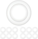 PARMIDA (12 Pack) 5/6 Inch Dimmable LED Disk Light Surface Flush Mount 15W, UL Listed, Recessed Retrofit Ceiling Lights, Energy Star, Installs into Junction Box Or Recessed Can,1050lm - 4000K
