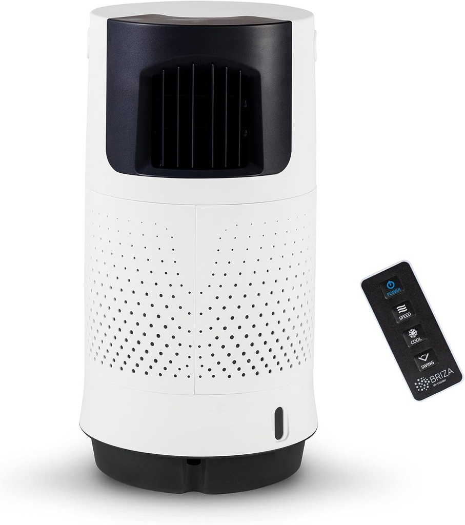 Briza Air Cooler,Evaporative Air Cooler,Swamp Cooler,Air Cooler Fan,Air Cooler for Room,Great for Livingroom, Bedroom, Office,8 Liter Water Tank,80° Swing Oscillation,Remote Included,3 Speed Fan