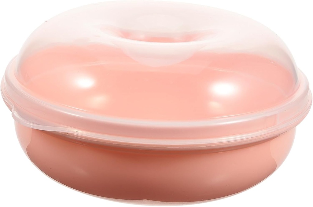 Airtight Doughnut Box Bread Storage Container with Lid for Kitchen Countertop Microwave Safe Portable Bread Keeper with Rounded Edges Dust and Moisture Resistant for Freshness