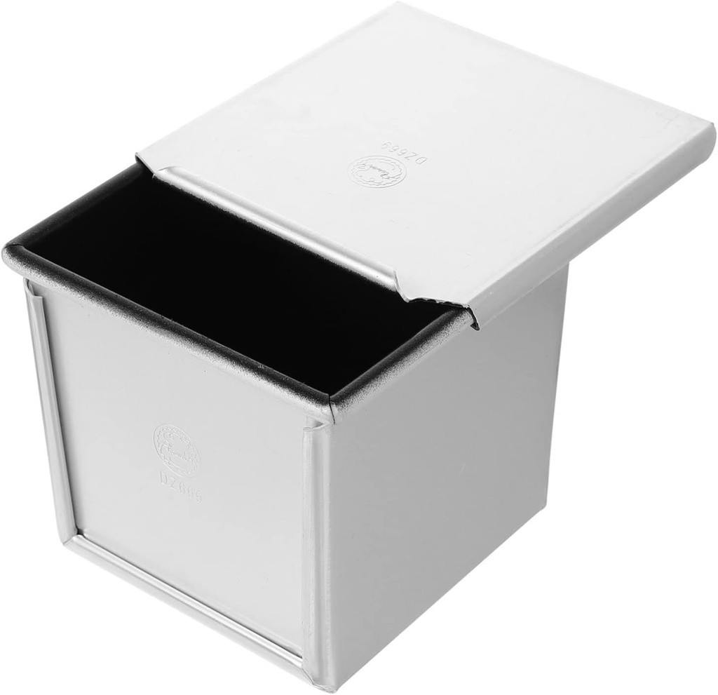 Loaf Baking Pan Bread Baking Mold Toast Making Mold Non-Stick Square Toast Box Cover Easy to Clean Portable