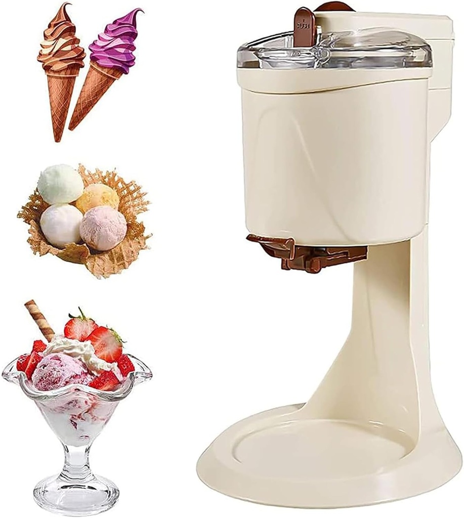 Soft ice Cream Machine, Home ice Cream Machine, Yogurt ice Cream Machine for Quick DIY Cooking,Electric Peanut Butter Maker Machine, Easy to Clean, for Almond, Coffee, Cashew