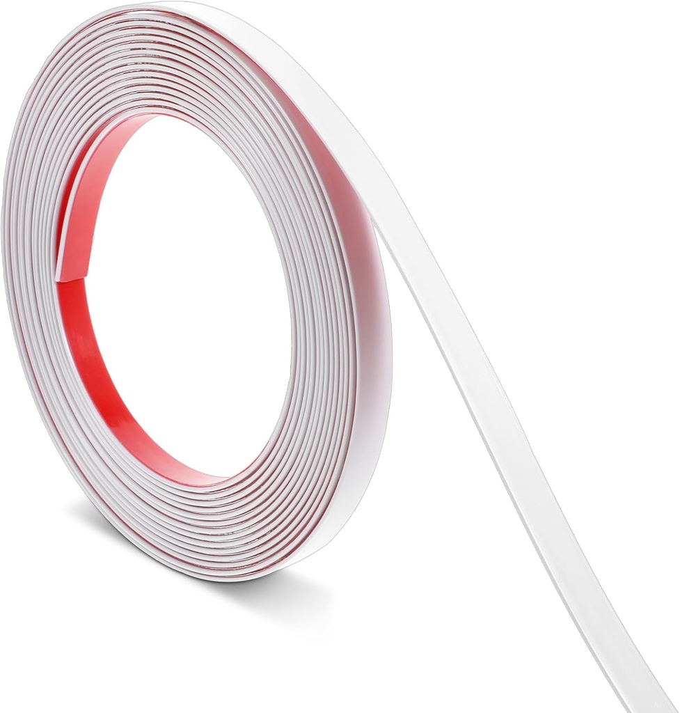 16 Ft White Peel and Stick Molding Trim Flexible Self-Adhesive Corner Molding Trim for Ceiling Wall and Tile EdgesCabinet Window Frames (5m x 1cm)
