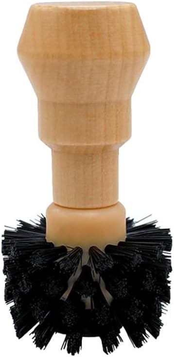 Coffee Portafilter Basket Cleaning Brush, Stiff Bristles and Wood Handle Coffee Accessories, Coffee Filter Brush Fits for Espresso Barista Machine Cleaning Tool (49mm/54mm)
