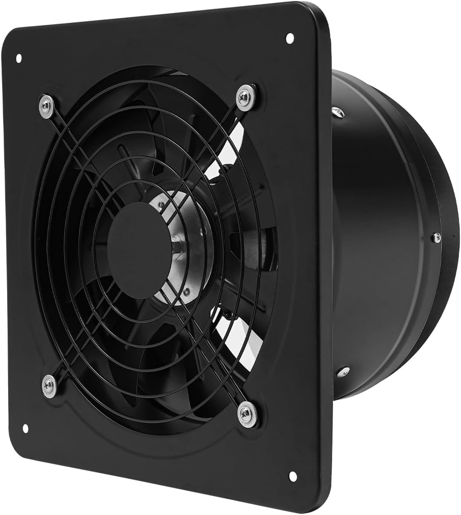 8/10 Inch 735 CFM Wall Mounted Exhaust Fan - Portable Ventilation Fan for Shop, Shed, Basement, Chicken Coop & More - 110V 80W High-Power Fume Extractor with Durable Construction (10 INCH)