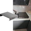 Carbon Steel Cooktop Cover, Noodle Board Stove Covers for Electric Burner, Induction Cooker Stand Kitchen Suitable Utensils(Gray,40x35x7cm(16x14x3in))
