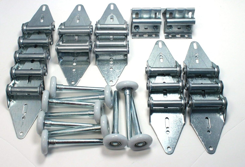 Garage Door Hinge and Roller Kit for 16' X 7' or 18' X 7' - with Bottom Brackets