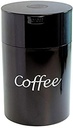CoffeeVac 1LB – Patented Airtight Container | Multi-use Vacuum container works as smell proof containers for ground coffee and coffee bean containers. Black Logo
